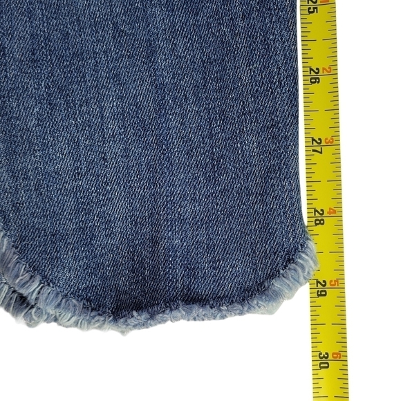 Frame Le Skinny de Jeanne Jeans Women Sz 29 31X29 Scooped Frayed Hem Distressed - Picture 11 of 14